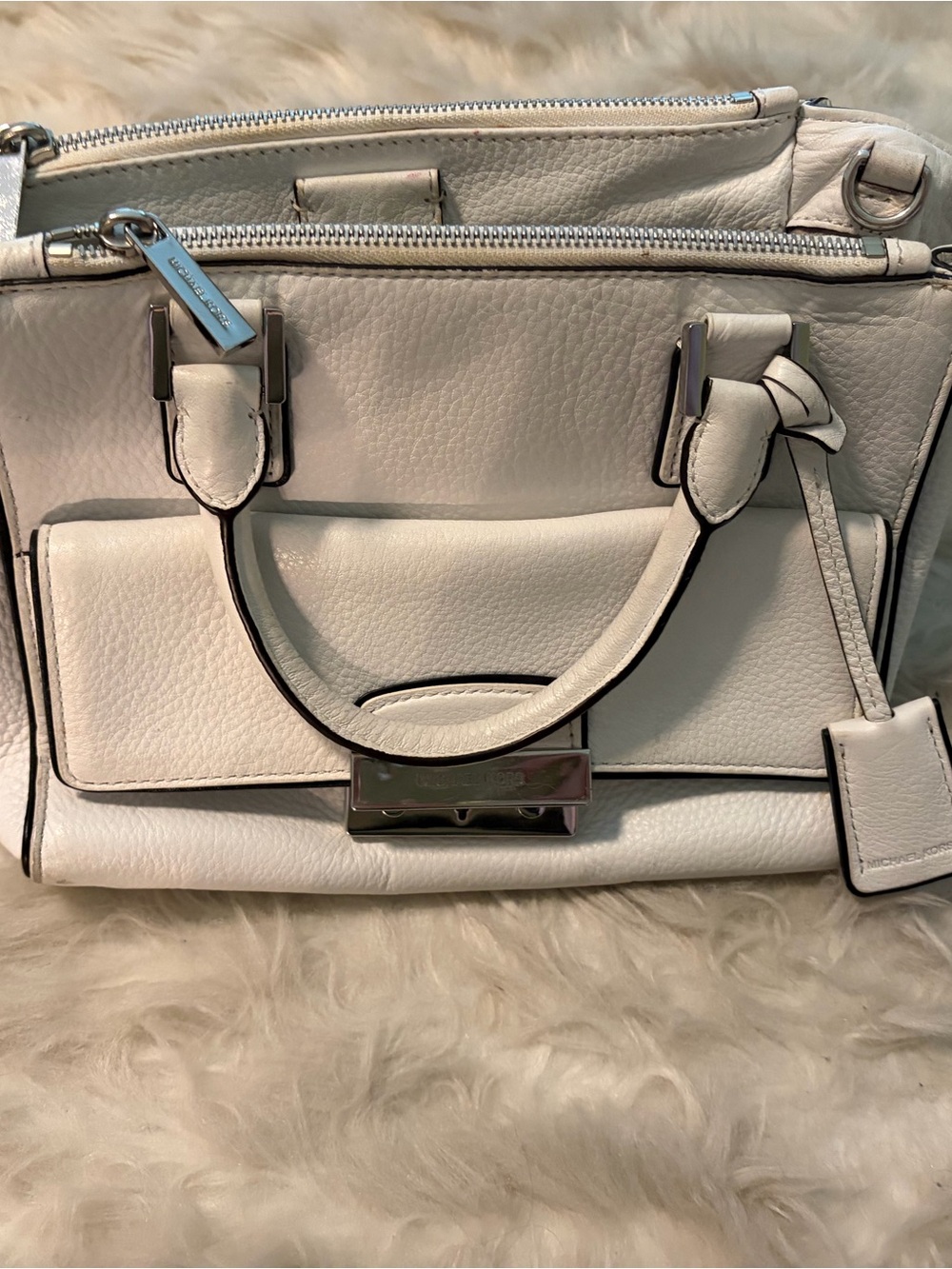 MICHAEL KORS Women's Leather Shoulder Bag - Cream